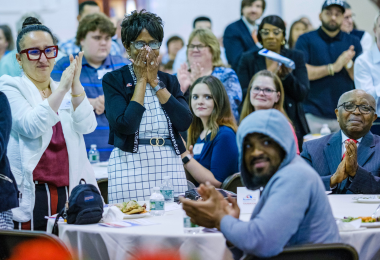 Atlantic Cape President Dr. Barbara Gaba during the Scholarship Recognition Ceremony