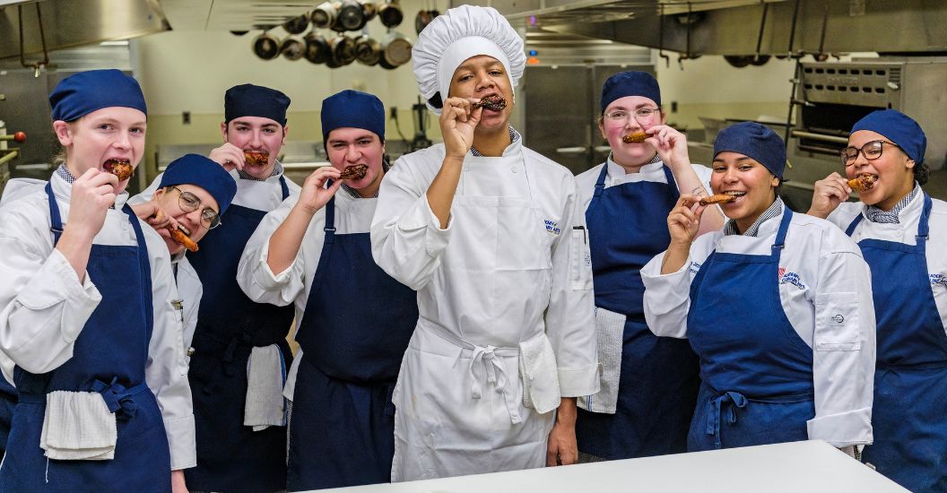 Academy of Culinary students at the 2025 Wing Wars competition