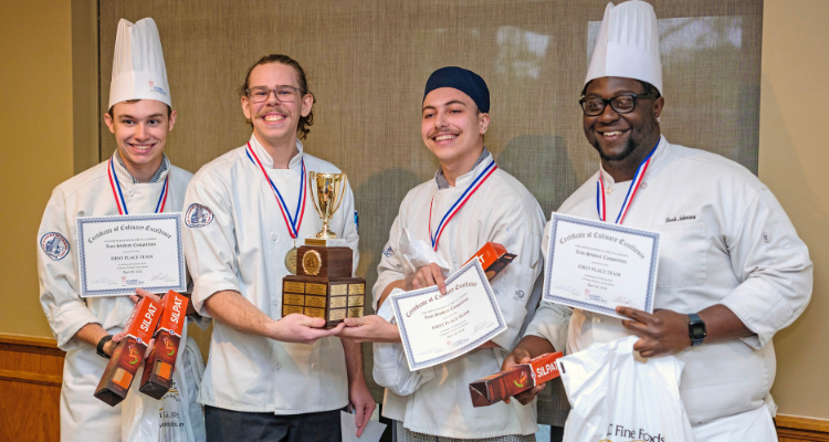 The 2023 winning team of the Iron Student Chef Competition