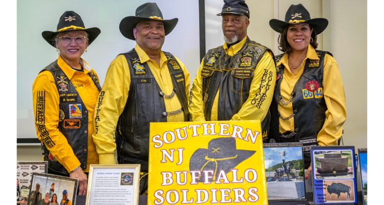 Members of the Southern New Jersey Buffalo Soldiers at the Atlantic City campus