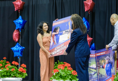 Chloe Cramutola during the Athletics Banquet