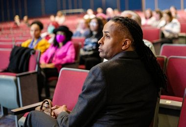 LeDerick Horne at Atlantic Cape's Walter Edge Theatre prior to taking the stage