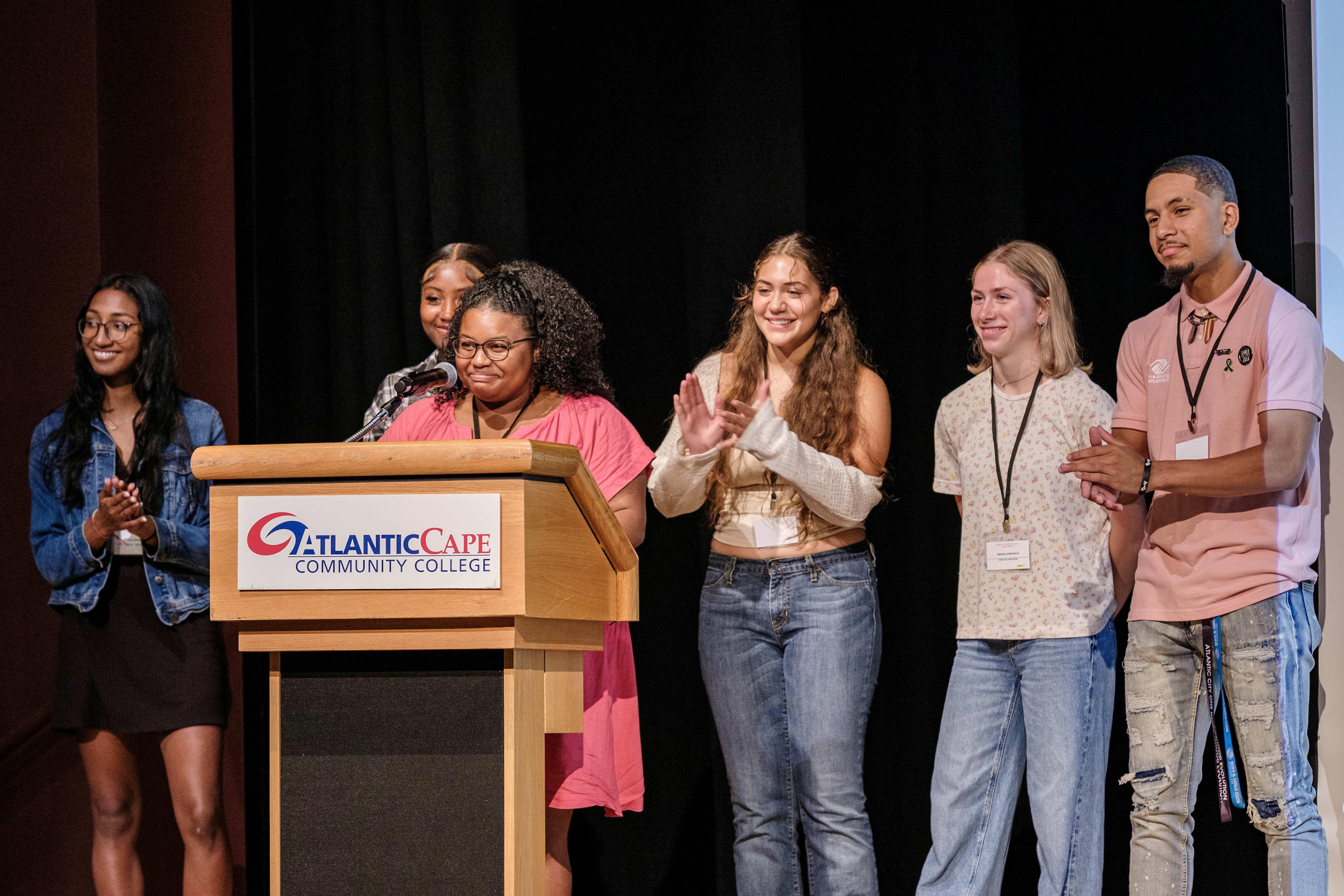 Students speak to their peers during Teen Summit 2024