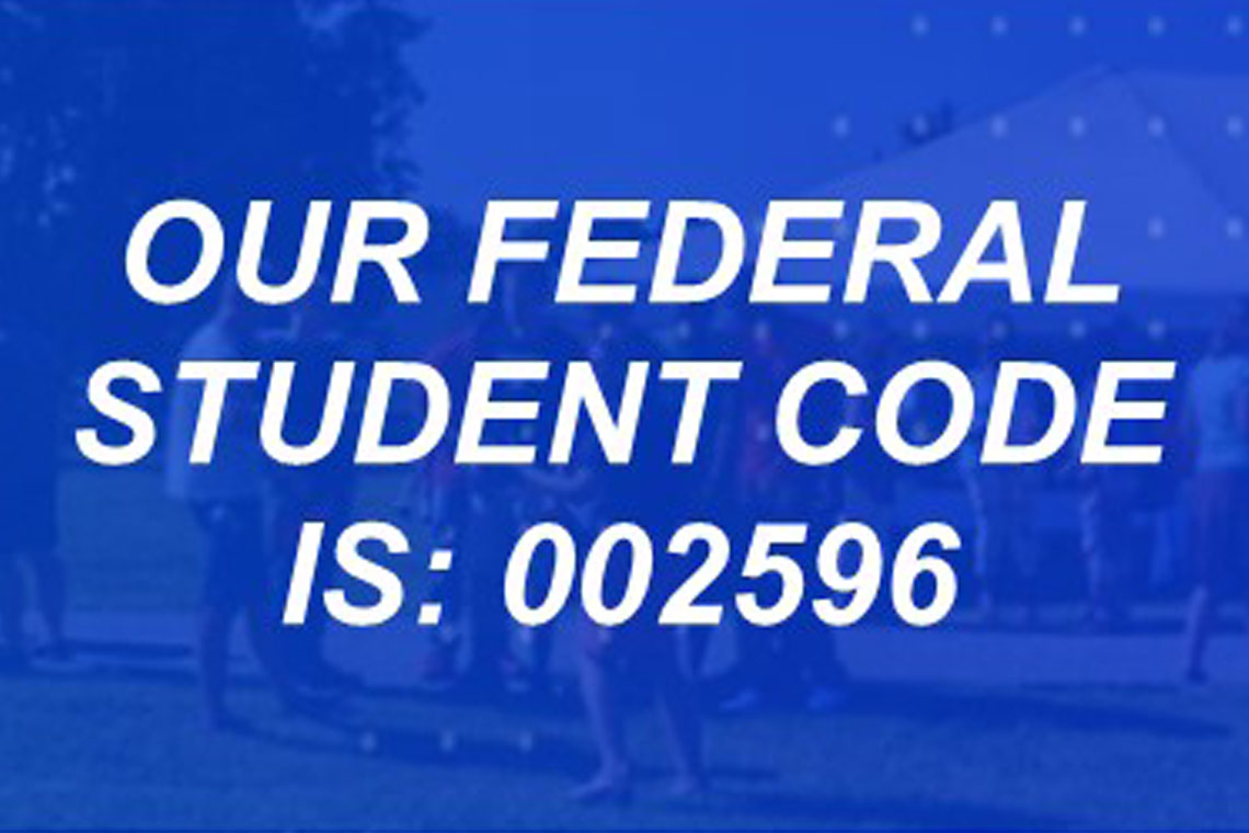our federal student code is: 002596
