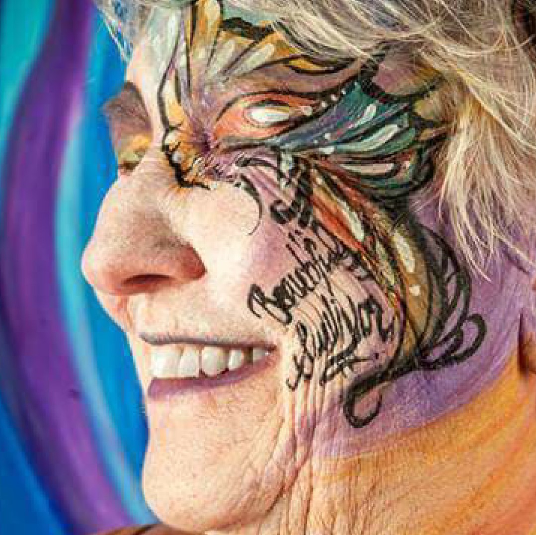 Woman with face paint