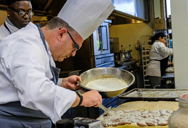 Chefs preparing food