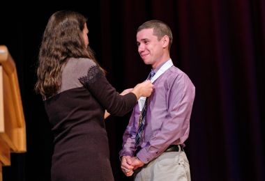 Nicholas Mucciarone receives his medal