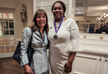 Dr Natalie Devonish with Atlantic Cape's Dr Josette Katz