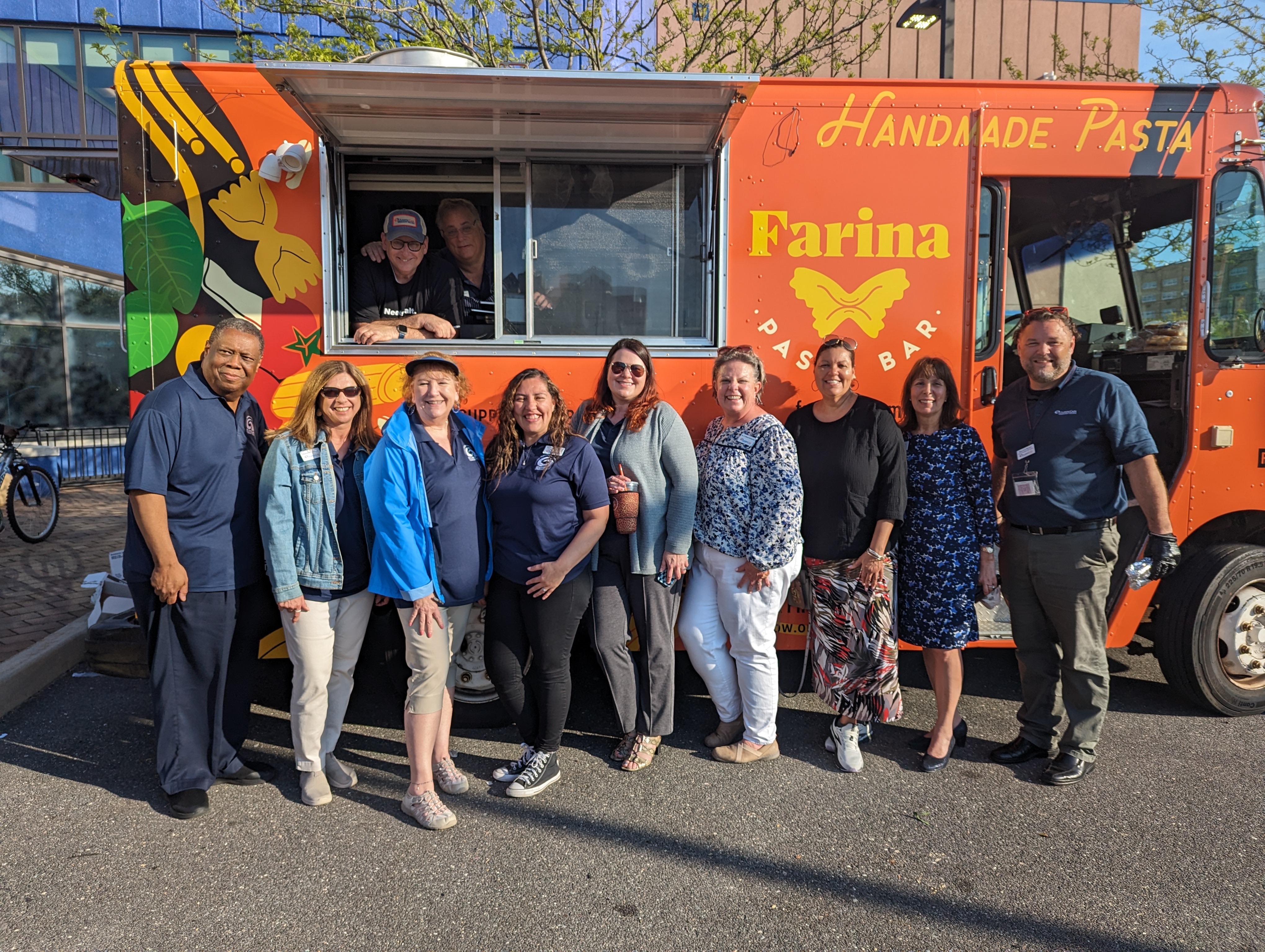 Atlantic Cape staff at the 40th anniversary Block Party at the Worthington Atlantic City campus