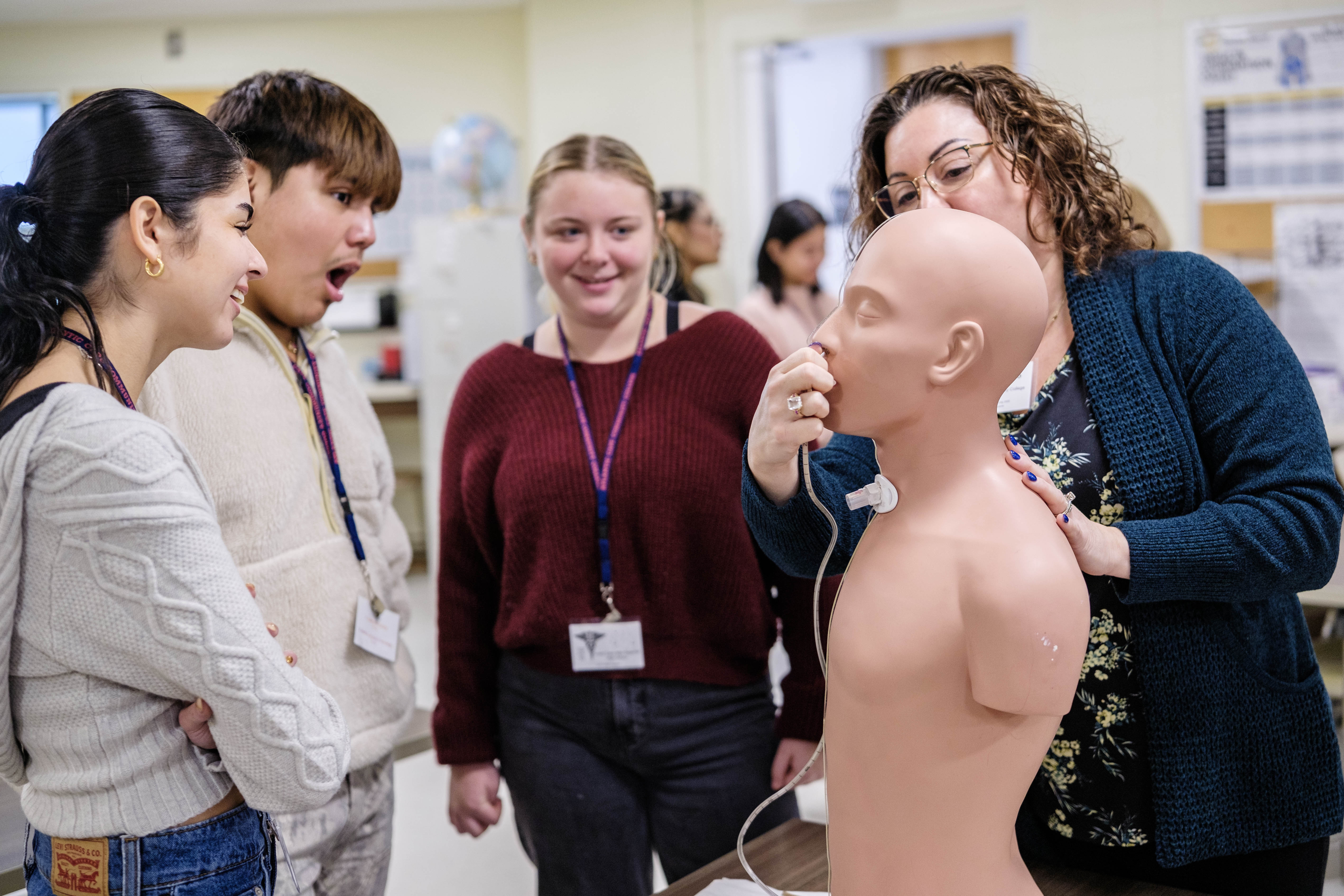 Students marvel at this medical technique during Health Science Day