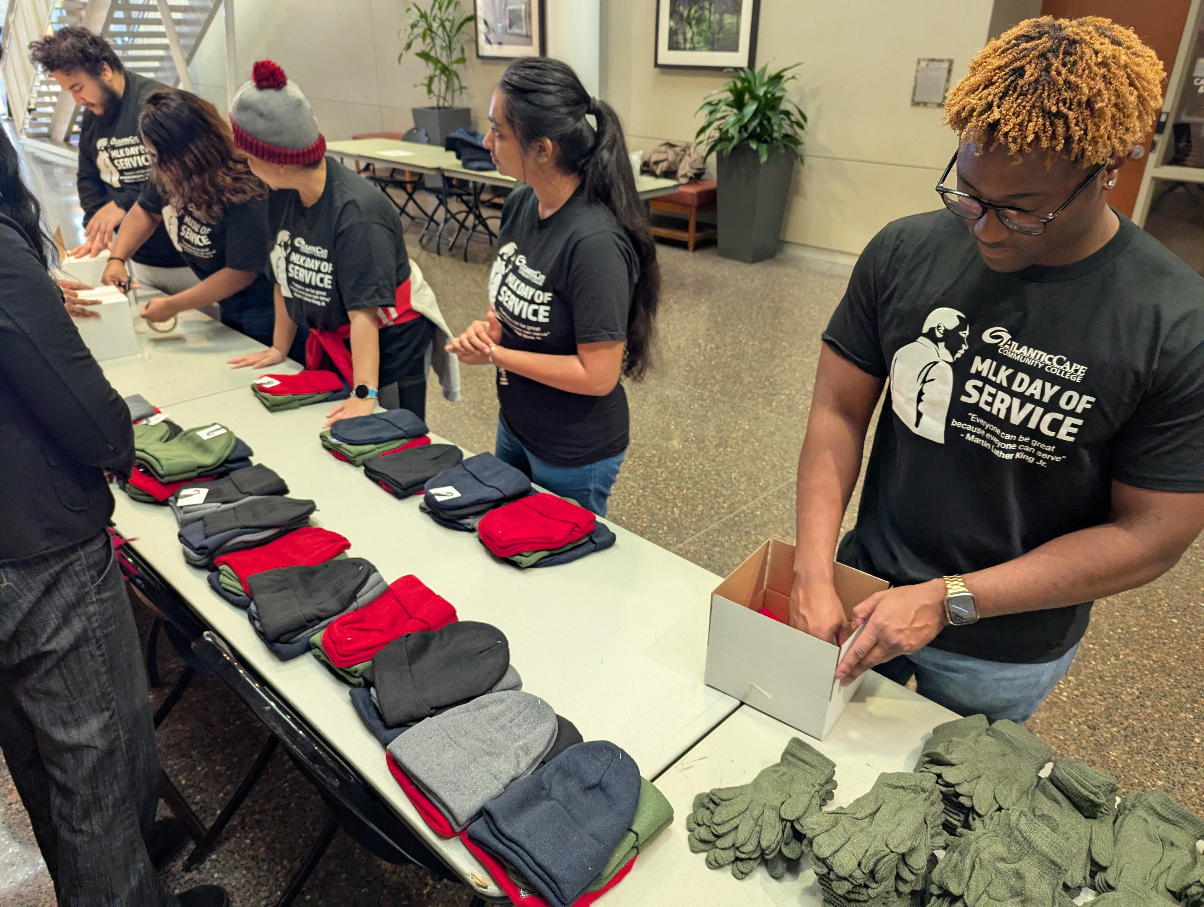 Atlantic Cape SGA students filled care packages for Funny Farm Animal Rescue