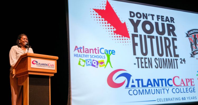 Dr. Natalie Devonish speaks to students at Teen Summit 2024