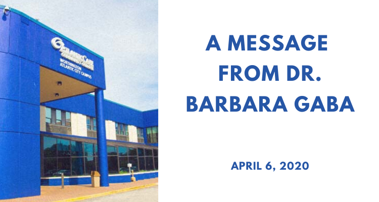 A message from Dr. Barbara Gaba - 6 April